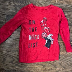 Red Kids Long Sleeve Christmas shirt 3/$15